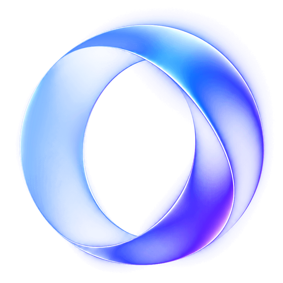 Símbolo da Orvexa: um anel azul e violeta